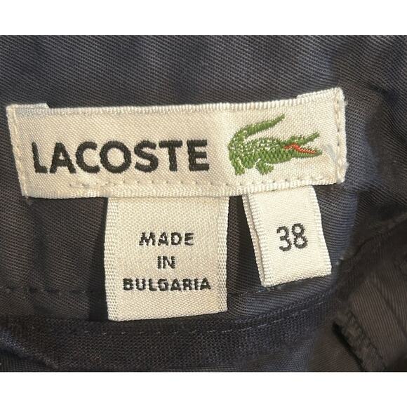 Lacoste Women's Navy Blue Cotton Straight Leg Slim Fit Chino Slacks Pants-Size 6 - Picture 7 of 7